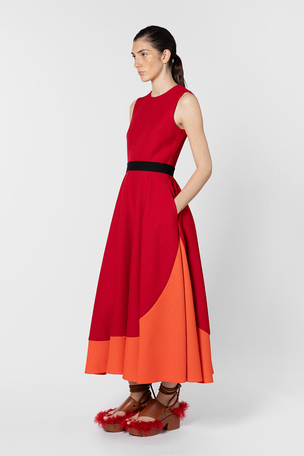 roksanda midi dress Roksanda Nuria Twisted Silk-satin Midi Dress - Women - Blue Dresses
