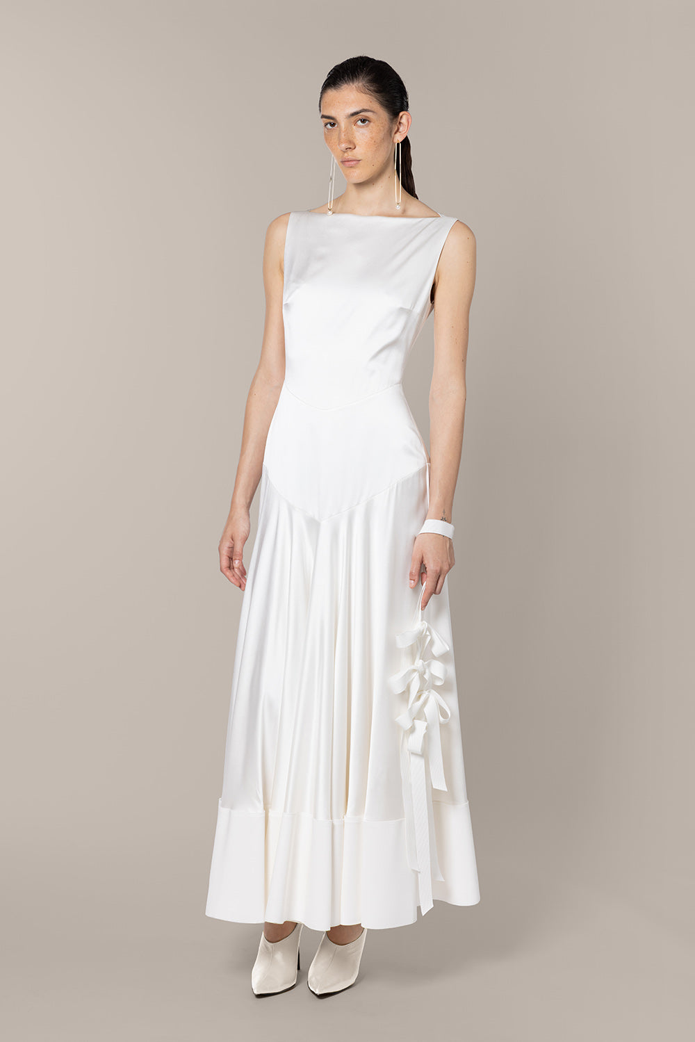 roksanda ivory dress Designer Midi Dress in Ivory | Odette | Bridal