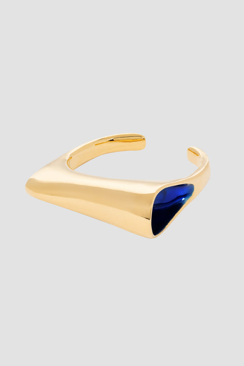 FOSSA BRACELET WITH BLUE ENAMEL
