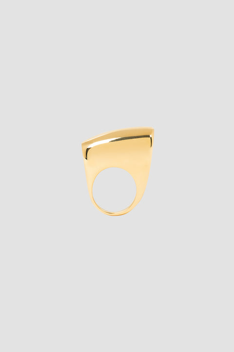 FOSSA RING WITH CREAM ENAMEL