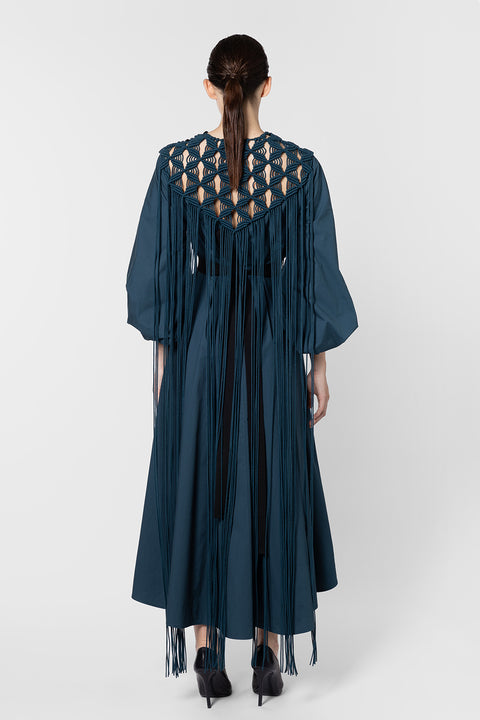 Designer Midi Dress in Teal | Maite | Roksanda | Ready to Wear