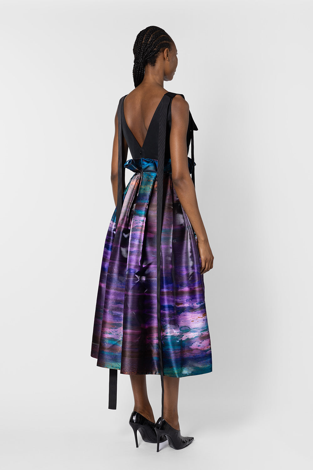 roksanda purple dress Amanita silk cocktail dress in burgundy - Roksanda
