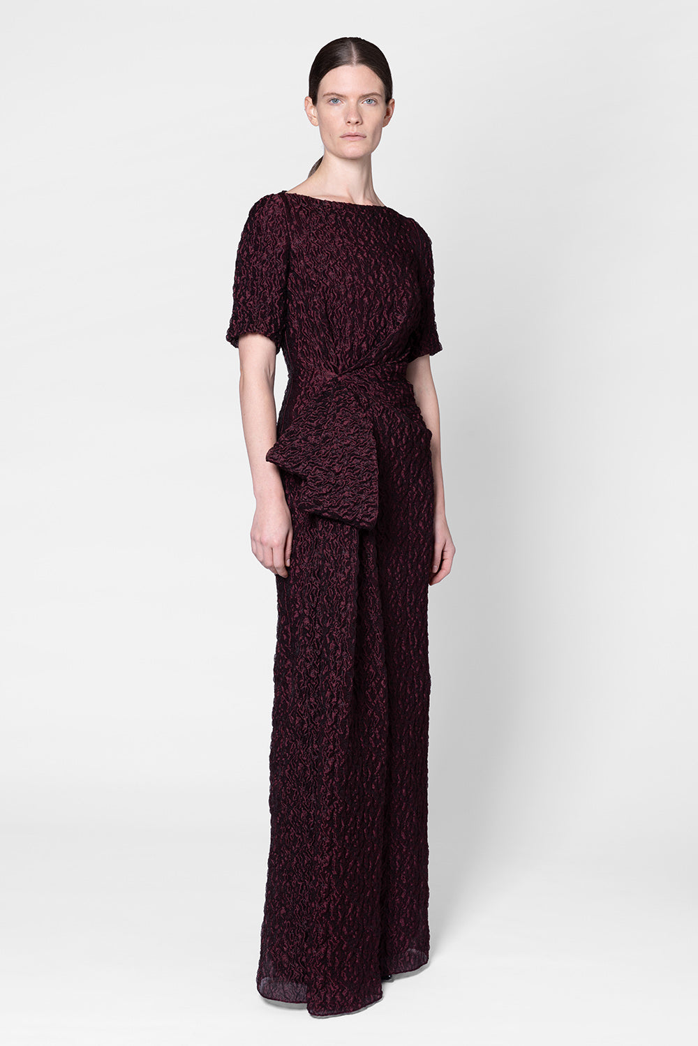 Designer Burgundy Dress | Syla | Roksanda