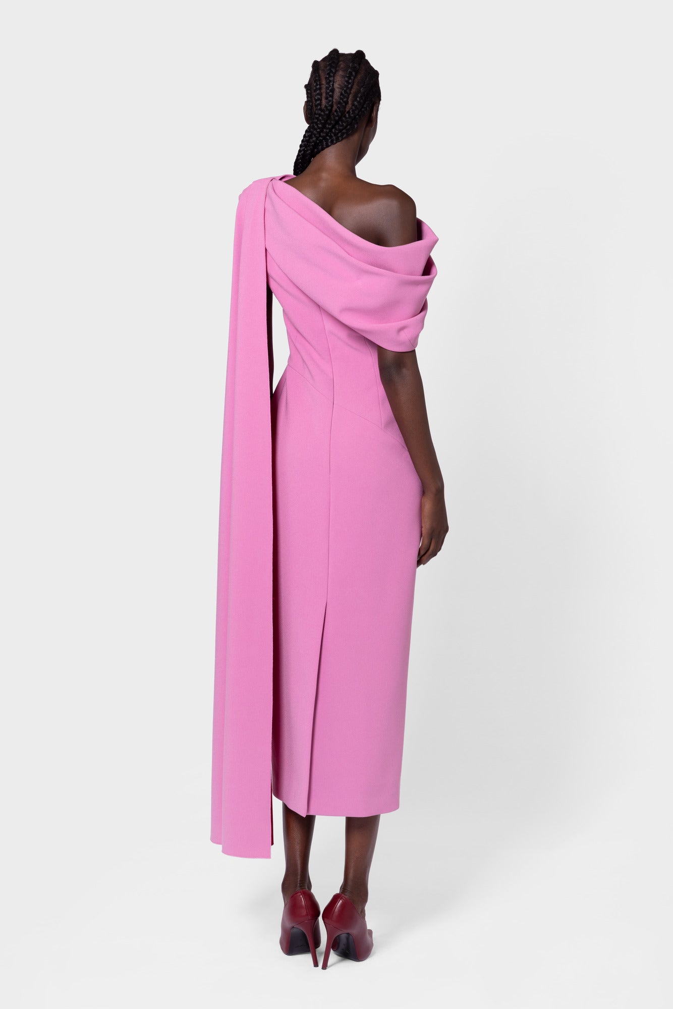 Designer Midi Dress in Pink | Maite | Roksanda | Ready to Wear