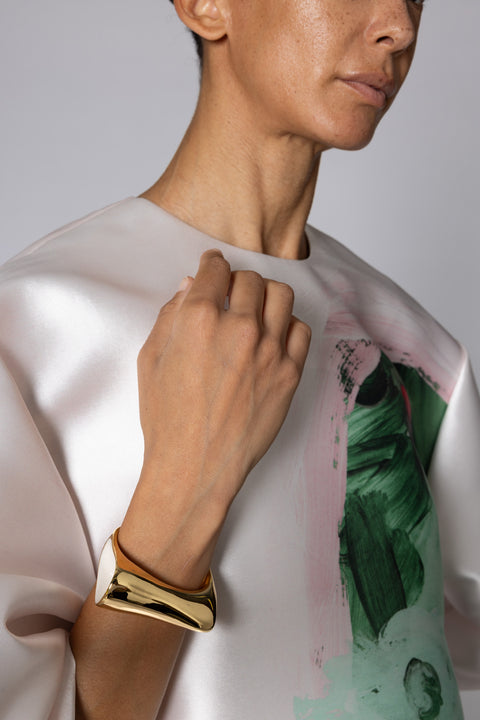 FOSSA BRACELET WITH CREAM ENAMEL