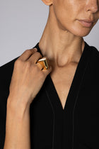 FOSSA RING WITH CREAM ENAMEL