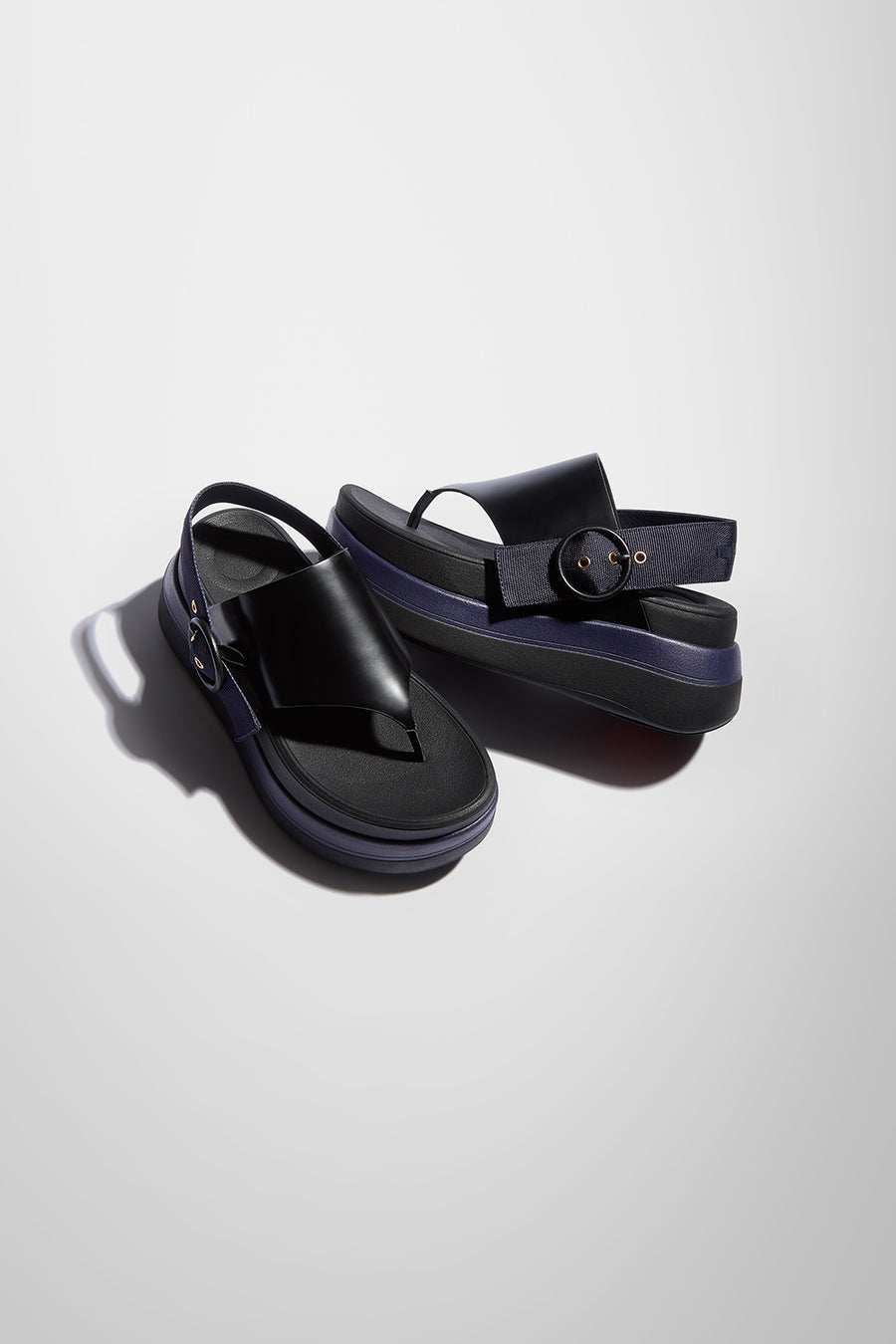 F-MODE STACK X ROKSANDA LEATHER SANDALS