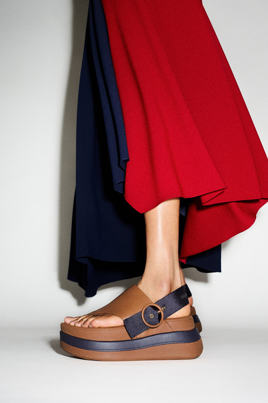 F-MODE STACK X ROKSANDA LEATHER SANDALS