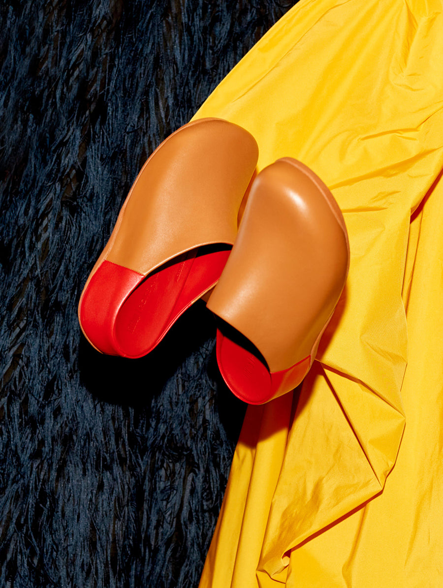 SHUV X ROKSANDA LEATHER CLOGS